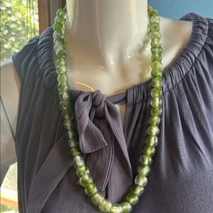 Chic Olive Beaded Necklace